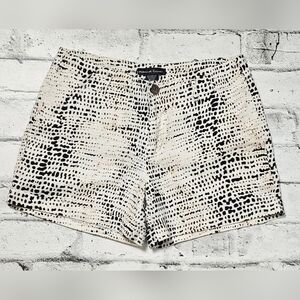 Marina Luna Animal Print Shorts Black Cream Casual Summer Size 8